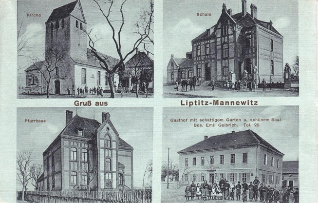 Mannewitz Kirche Schule Pfarrhaus Gasthof